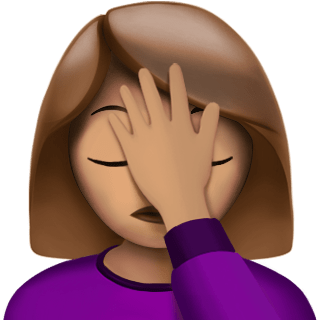 Face palm emoji